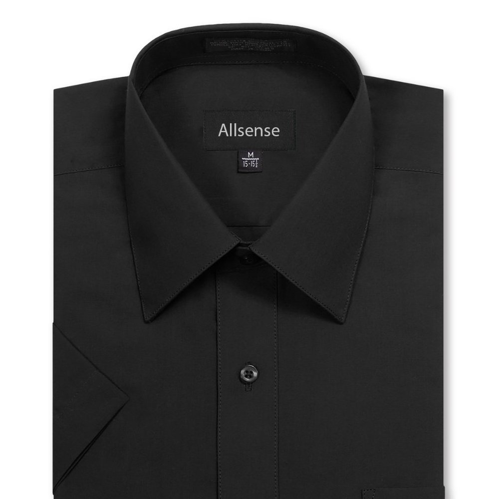 Men's Regular Fit Short-Sleeve Dress shirt Black